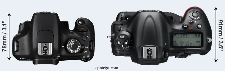 Compare 1200D versus D4 top