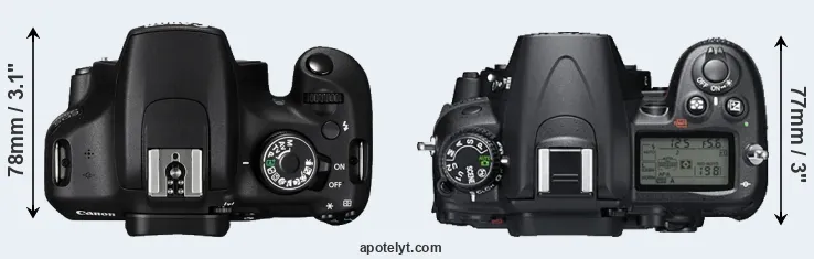 Compare 1200D versus D7000 top