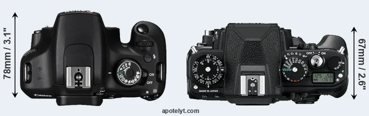 Compare 1200D versus Df top