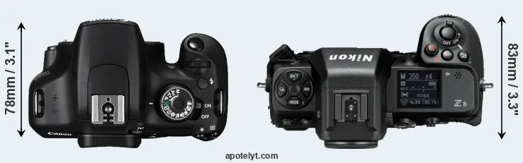 Compare 1200D versus Z8 top