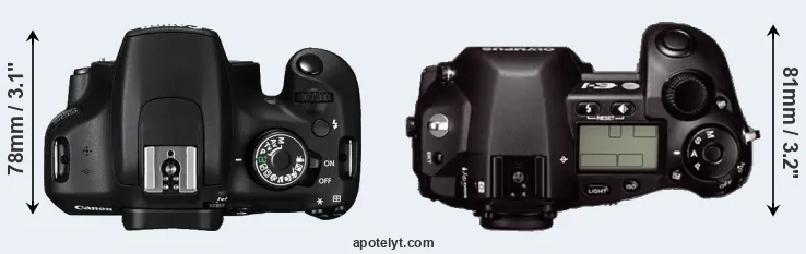 Compare 1200D versus E-1 top