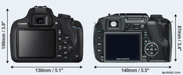 Comparison 1200D or E-330 rear