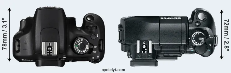 Compare 1200D versus E-330 top