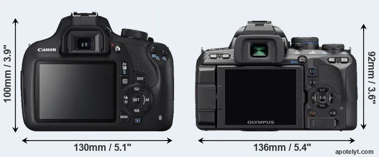 Comparison 1200D or E-510 rear