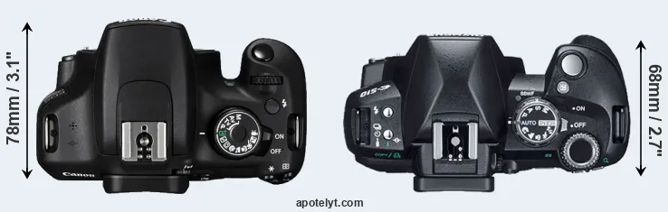Compare 1200D versus E-510 top