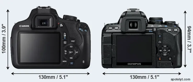 Comparison 1200D or E-600 rear