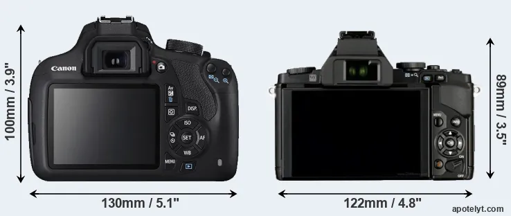 Comparison 1200D or E-M5 rear