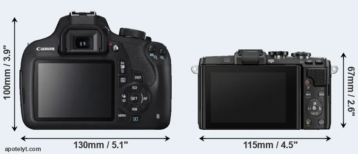Comparison 1200D or E-PL7 rear