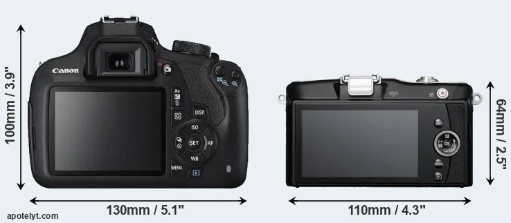 Comparison 1200D or E-PM1 rear