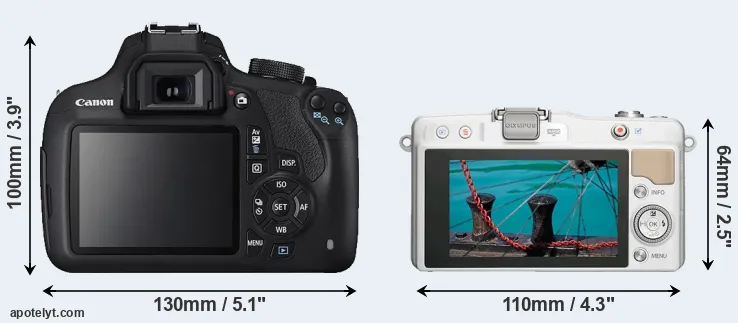 Comparison 1200D or E-PM2 rear