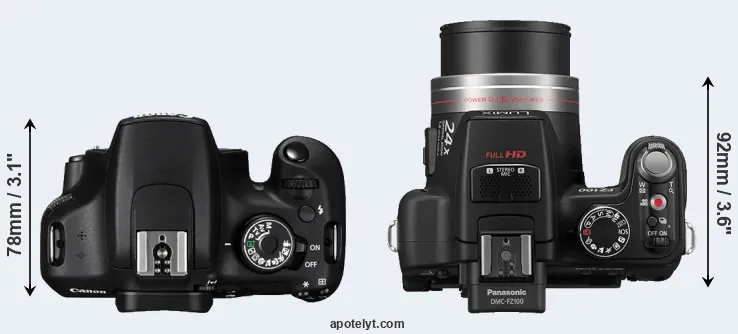 Compare 1200D versus FZ100 top