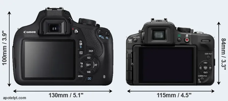 Comparison 1200D or G3 rear