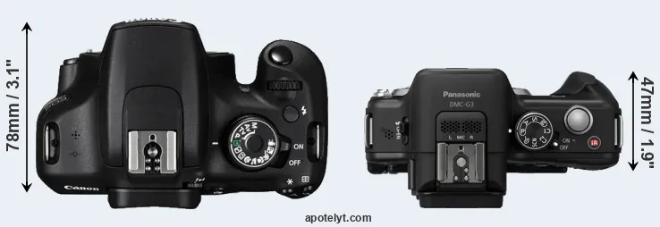 Compare 1200D versus G3 top