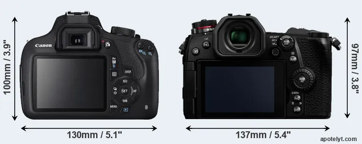Comparison 1200D or G9 rear