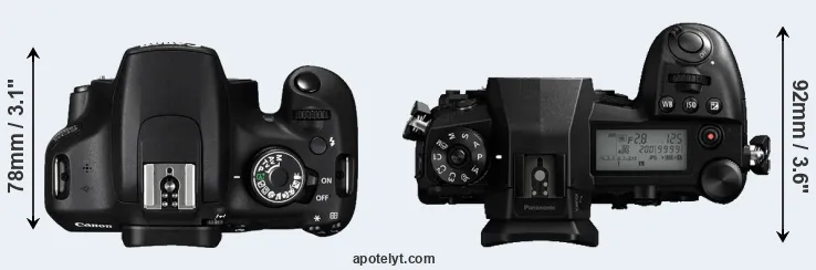 Compare 1200D versus G9 top