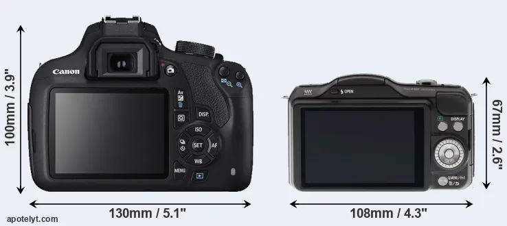 Comparison 1200D or GF5 rear