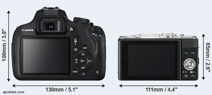 Comparison 1200D or GF6 rear