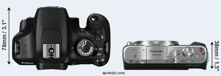 Compare 1200D versus GF6 top