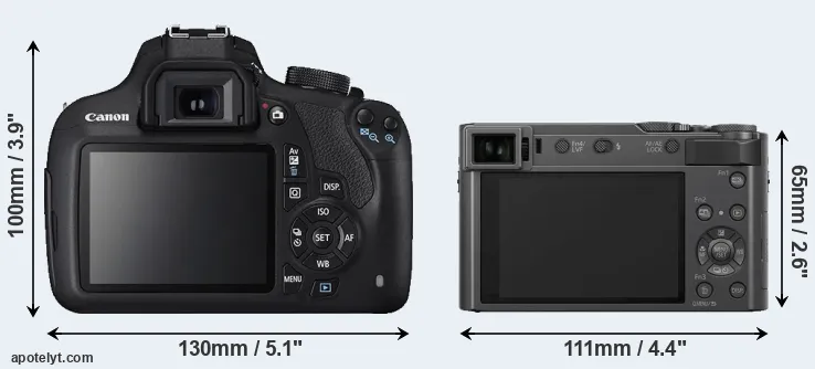 Comparison 1200D or TZ200 rear