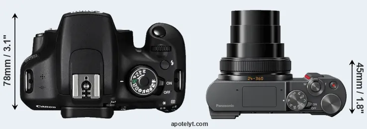 Compare 1200D versus TZ200 top