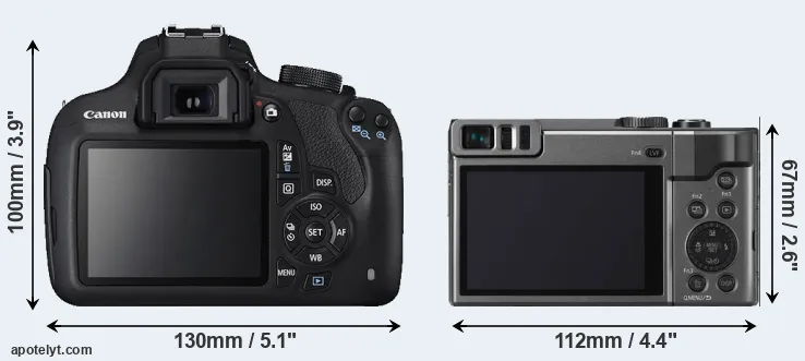 Comparison 1200D or TZ90 rear