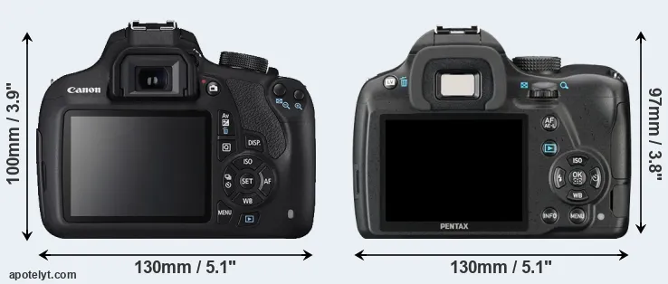 Comparison 1200D or K-50 rear