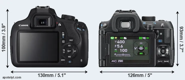 Comparison 1200D or K-70 rear