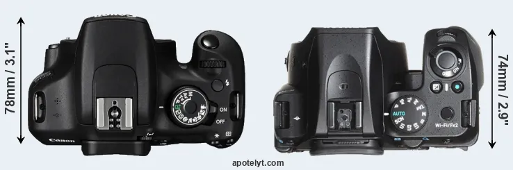 Compare 1200D versus K-70 top