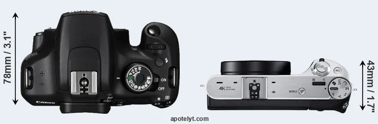 Compare 1200D versus NX500 top