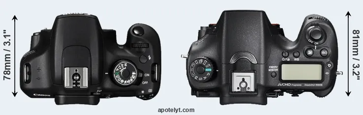 Compare 1200D versus A77 II top