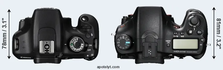 Compare 1200D versus A77 top
