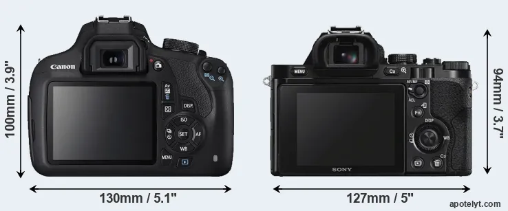 Comparison 1200D or A7S rear