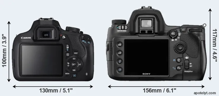 Comparison 1200D or A850 rear