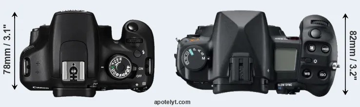 Compare 1200D versus A850 top