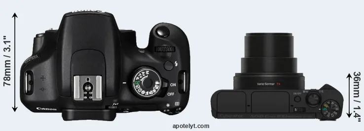 Compare 1200D versus HX80 top
