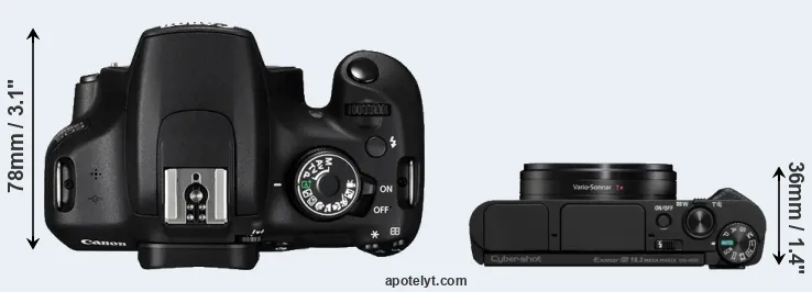 Compare 1200D versus HX95 top