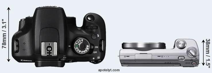 Compare 1200D versus NEX-5 top