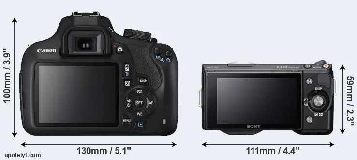 Comparison 1200D or NEX-5N rear