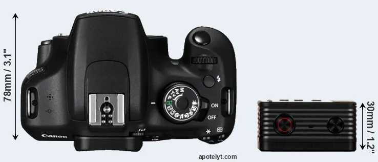 Compare 1200D versus RX0 top