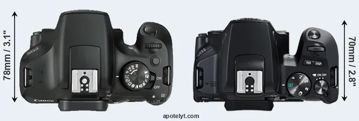 Compare 1300D versus 250D top