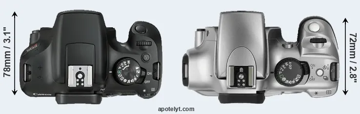 Compare 1300D versus 300D top