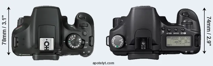 Compare 1300D versus 30D top