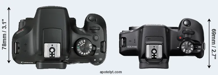 Compare 1300D versus R100 top