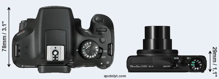 Compare 1300D versus S120 top