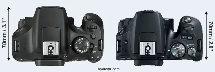Compare 1300D versus SL2 top
