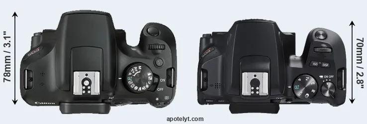 Compare 1300D versus SL3 top