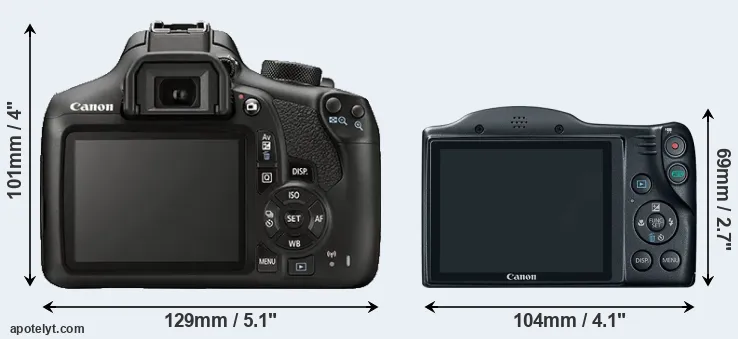Comparison 1300D or SX400 rear