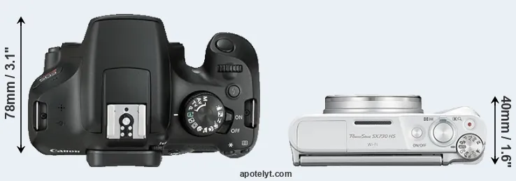 Compare 1300D versus SX730 top
