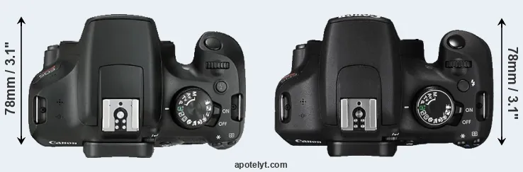 Compare 1300D versus T5 top
