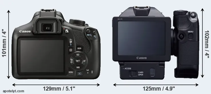 Comparison 1300D or XC10 rear